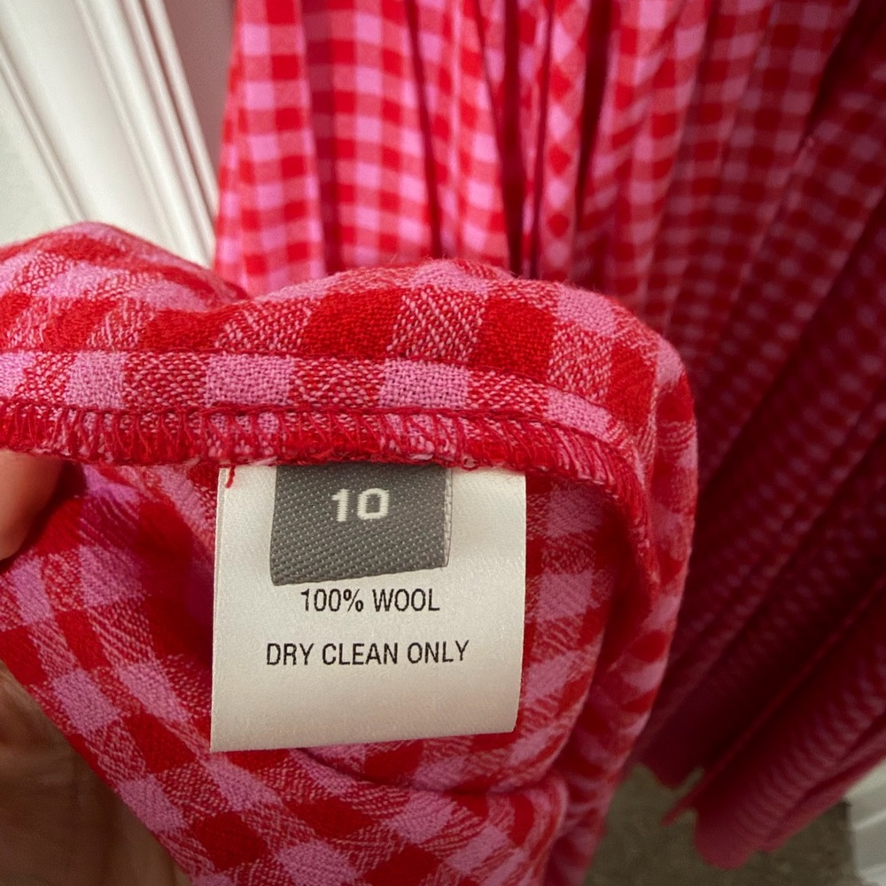 Lela Rose Cherry Gingham Square Neck Midi Dress, Size 10, NWT - Picture 6 of 6